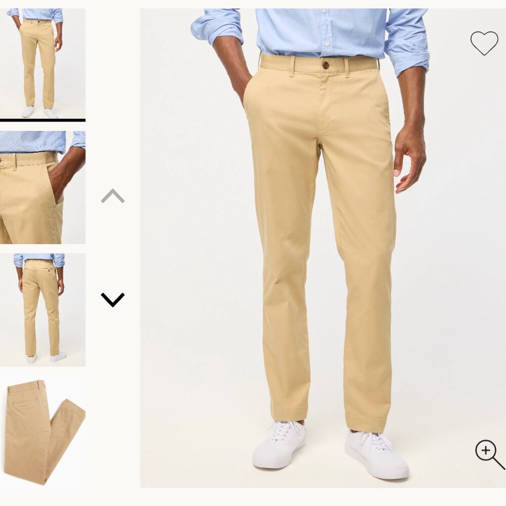 NWT J. Crew Cream Chinos Classic Straight-Leg